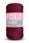 Fold Yarn Makrome No:3 - 114 Bordo Polyester Makrome 1 Mm - 100 gr 115 M Supla Ip Çanta Ipi