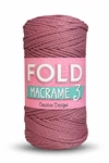 Fold Yarn Makrome No:3 - 096 Gül Kurusu Polyester Makrome 1 Mm - 100 gr 115 M Supla Ip Çanta Ipi
