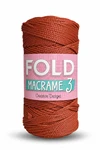 Fold Yarn Makrome No:3 - 118 Kiremit Polyester Makrome 1 Mm - 100 gr 115 M Supla Ip Çanta Ipi
